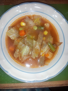 A picture of Cheap vegetable soup.