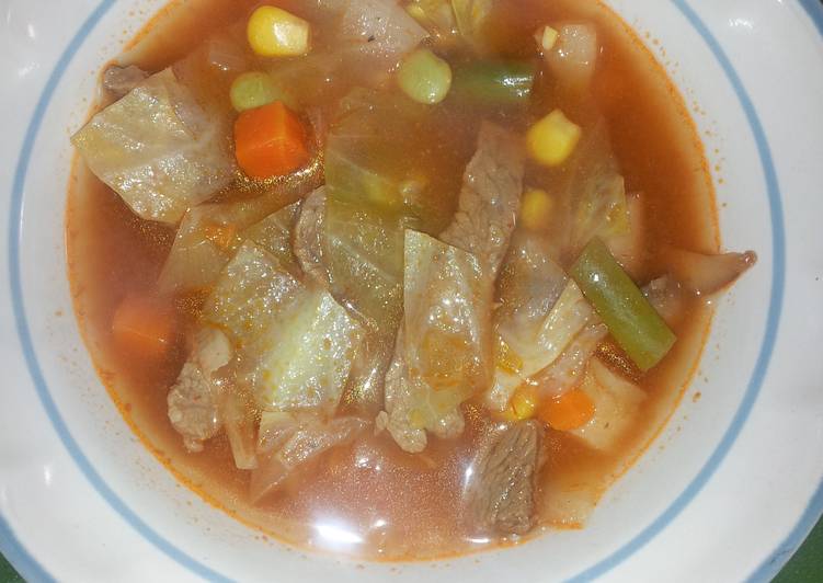 Steps to Prepare Quick Cheap vegetable soup