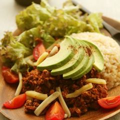 A picture of Tofu Vegetarian Taco Rice.