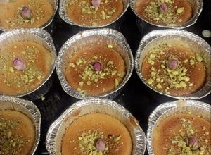 صورة لوصفة بسبوسه بالقشطه وجبنة الموتزاريلا