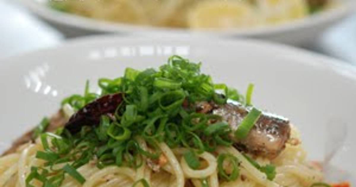 Japanesestyle Pasta with Canned Sardines and Sudachi Citrus Recipe by