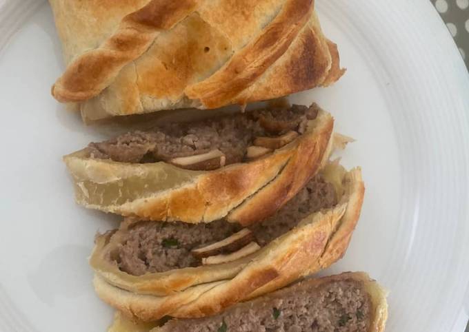 Polpettone in crosta, con funghi portobello