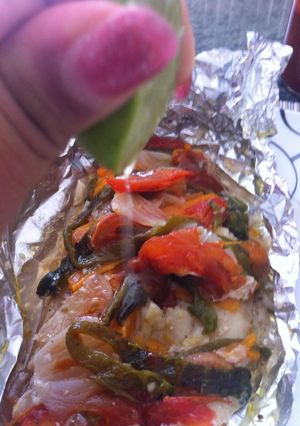 Una foto de Pescado empapelado