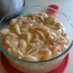 Crockpot shells and cheese with ham A picture of Crockpot shells and cheese with ham.