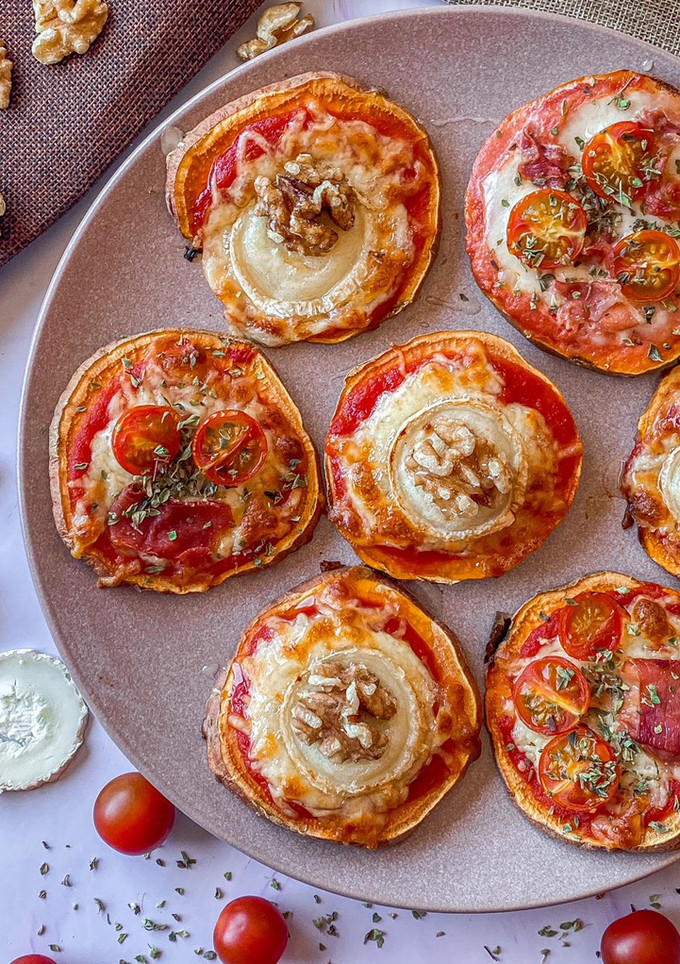 Una foto de Mini pizzas de boniato
