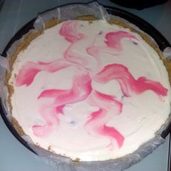 A picture of cheesecake pink.