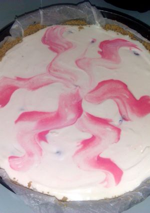 A picture of cheesecake pink.
