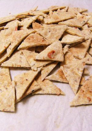 A picture of Easy Crunchy Okara Crackers.