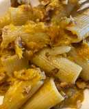 Rigatoni con salsa de Calabaza y Roquefort !!!!