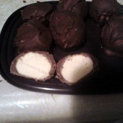 A picture of butterscotch choc balls.