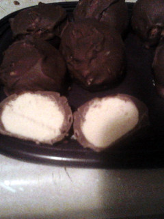 A picture of butterscotch choc balls.