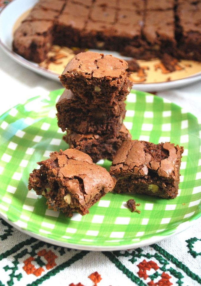 Una foto de Brownie de chocolate