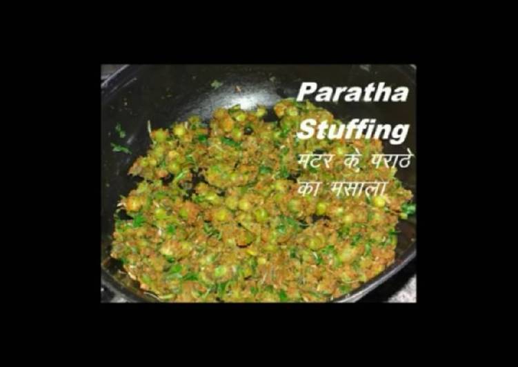 Spicy Peas Paratha Stuffing Recipe