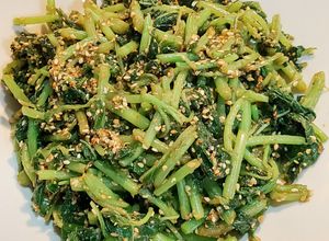 Foto resep Bayam bumbu wijen ala Jepang (Horenso Gomaae)