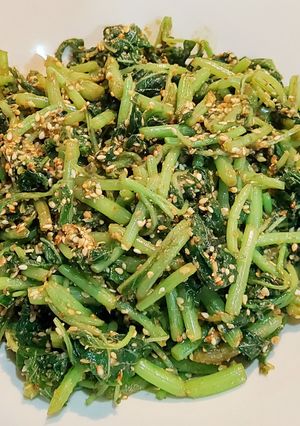 Foto resep Bayam bumbu wijen ala Jepang (Horenso Gomaae)