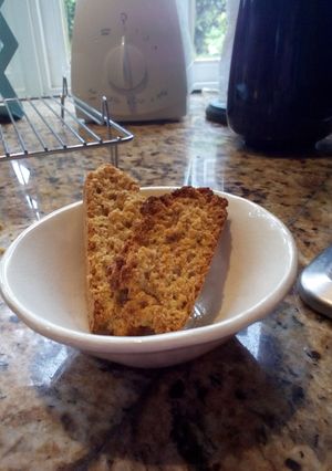 A picture of Whole-wheat coconut and almond biscotti.