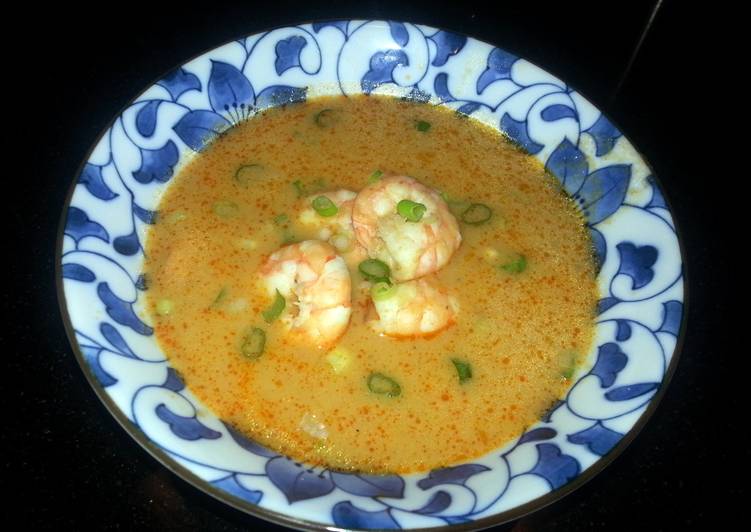 Recipe of Homemade Thai Eggplant Curry Shrimp Soup