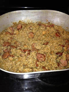 A picture of Alligator Jambalaya.