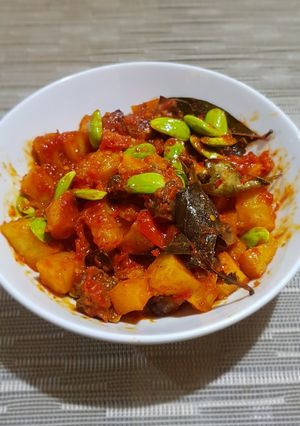 Foto resep Kentang Ati Pete Balado