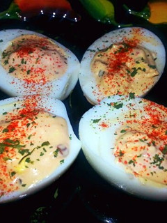 A picture of Chipotle` Deviled Eggs.