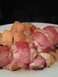 Cheesy Bacon Chicken Thighs with Braised Rutabaga (LCHF)
