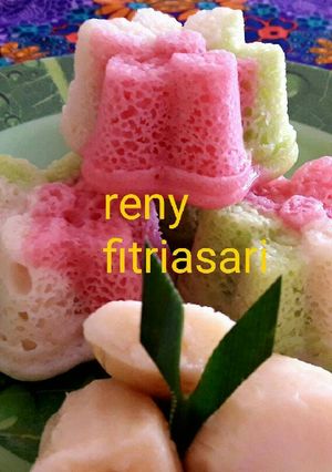 Foto resep Apam tape warna warni