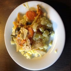 A picture of Vegetable Cream Dish With Rice.