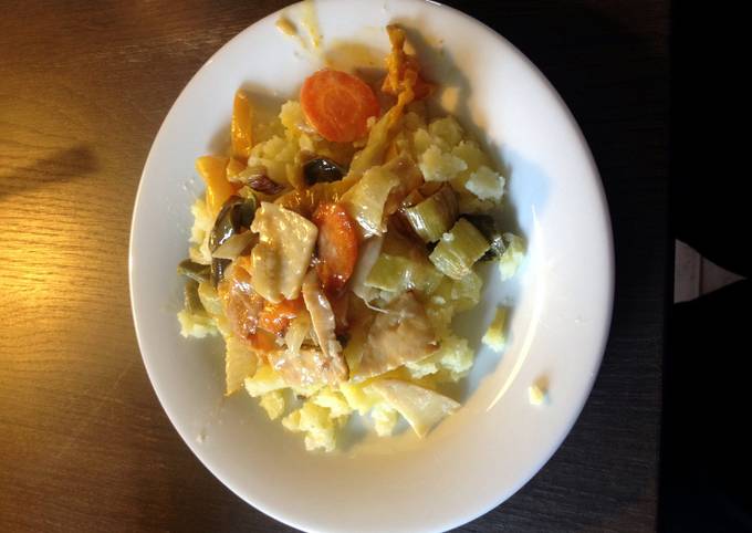 Vegetable Cream Dish With Rice
