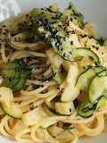 Takuan (Yellow Pickled Daikon), Cucumber & Shiso Leaves Pasta