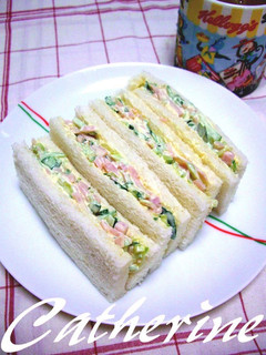 A picture of Chopped Ham ＆ Cucumber Sandwiches.