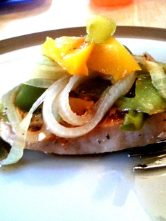 A picture of low calorie soy sauce and apricot pork chop hobos.