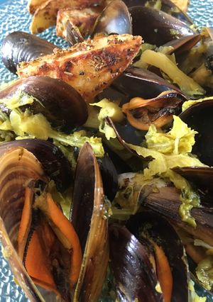 Une photo de Moules potatoes
