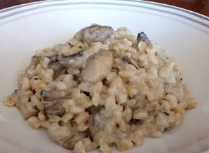 Una foto de Risotto de mote con champiñón