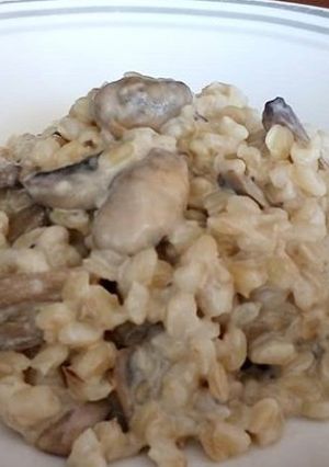 Una foto de Risotto de mote con champiñón