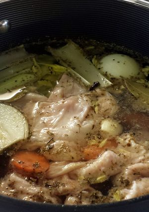 A picture of Chicken stock.