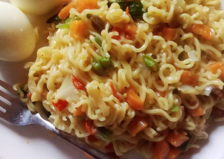 Steps to Prepare Favorite Veges indomie and egg