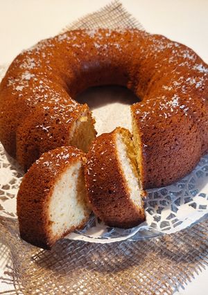 A picture of Lactose-Free Coconut Bundt Cake.