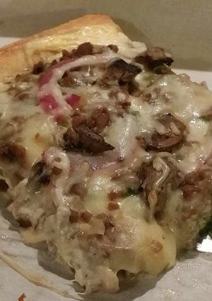 A picture of Philly Cheese Steak Stuffed-crust Pizza.