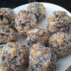 A picture of Date rice Krispies (no bake).