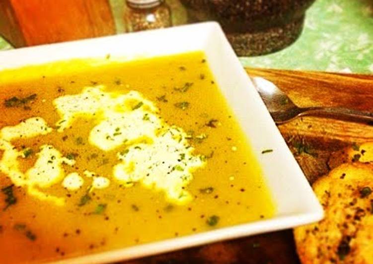 Easiest Way to Make Perfect Matt Preston&#39;s Pumpkin Soup with Parmesan Crisps