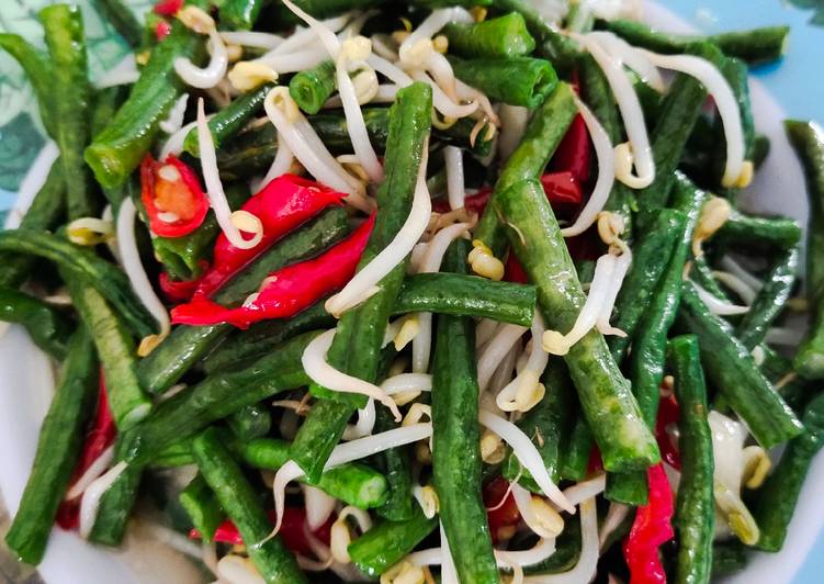 makanan Tumis kacang panjang toge Anti Gagal