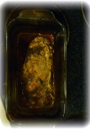 A picture of Momma's lemon peppercorn pork tenderloin.