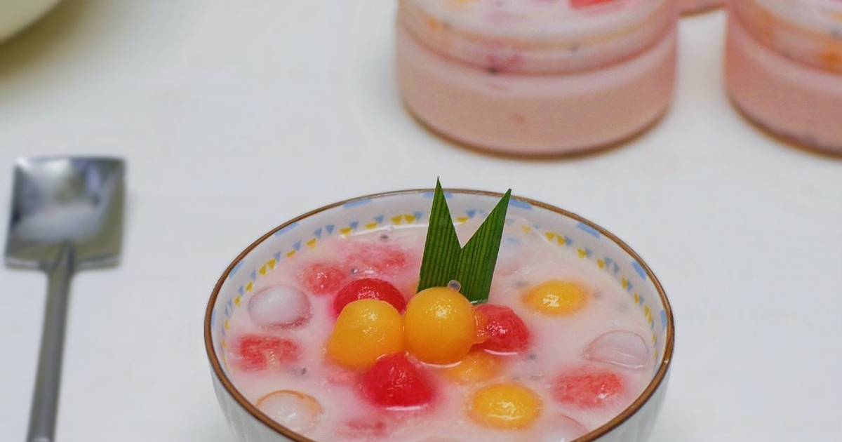 Resep Es Buah Semangka Melon Selasih Oleh Slicecutecake Cookpad