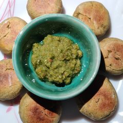 A picture of Baked Bathua Aloo Kachori.