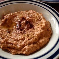 A picture of Muhammara (Red Bell Pepper and Nuts Dip).