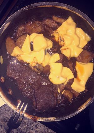 A picture of Southern Style Steak And Potatoes.