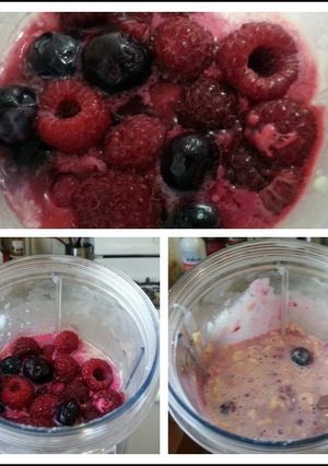 A picture of Berry Overnight oats.