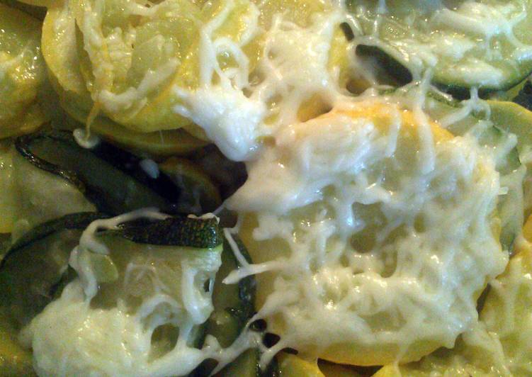 Recipe of Perfect Parmesan baked squash and zucchini