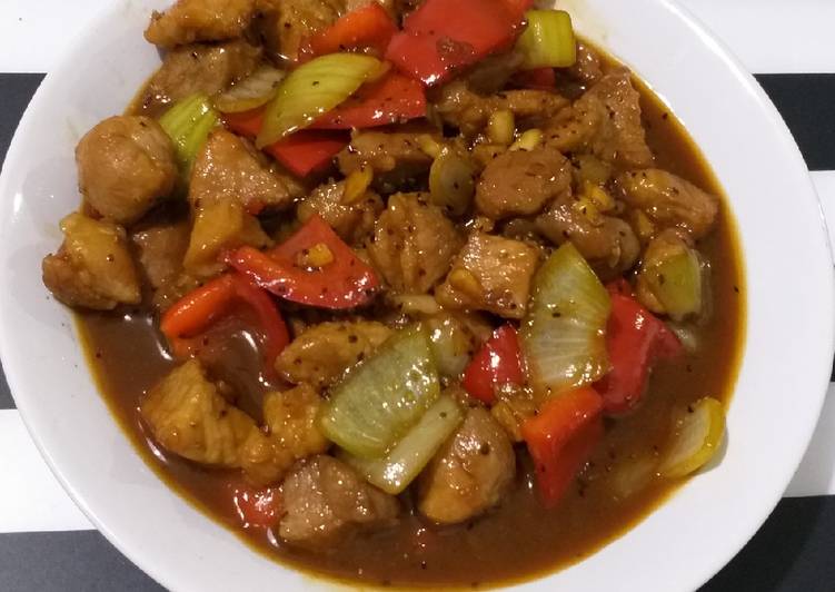 Resep Babi lada hitam oleh Vivi Piepie - Cookpad