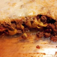 A picture of Tortellini Cheese Bake.
